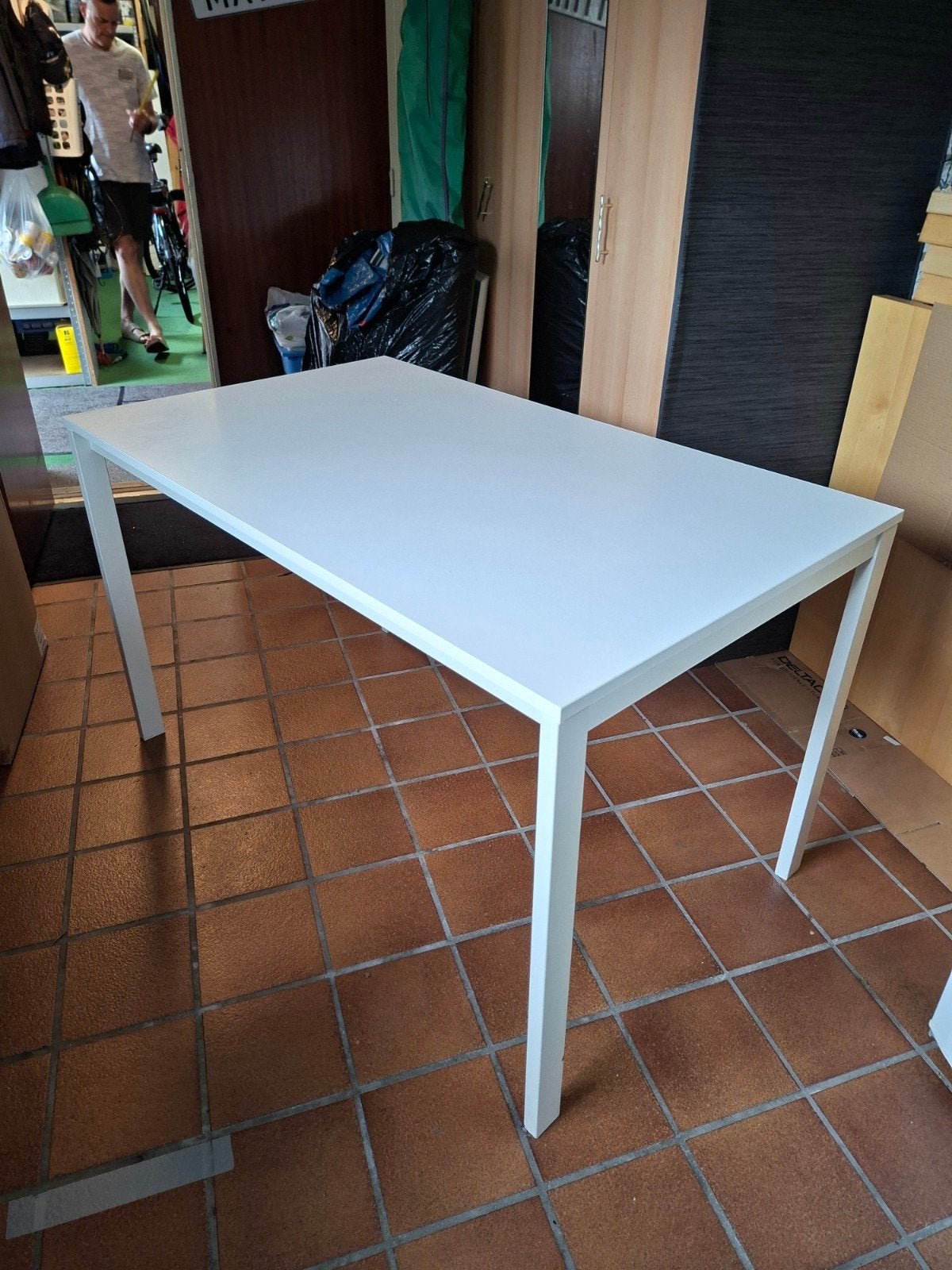 Ikea Melltorp eettafel/computertafel/bureau wit, Ophalen, Gebruikt, Overige materialen, 50 tot 100 cm
