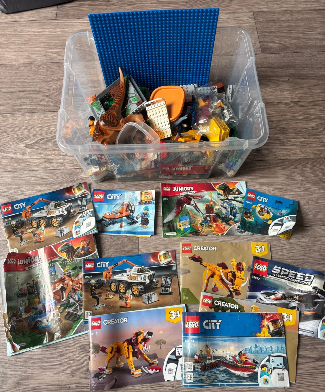 Doos Lego + boekjes, Ophalen, Zo goed als nieuw, Meerdere sets, Lego