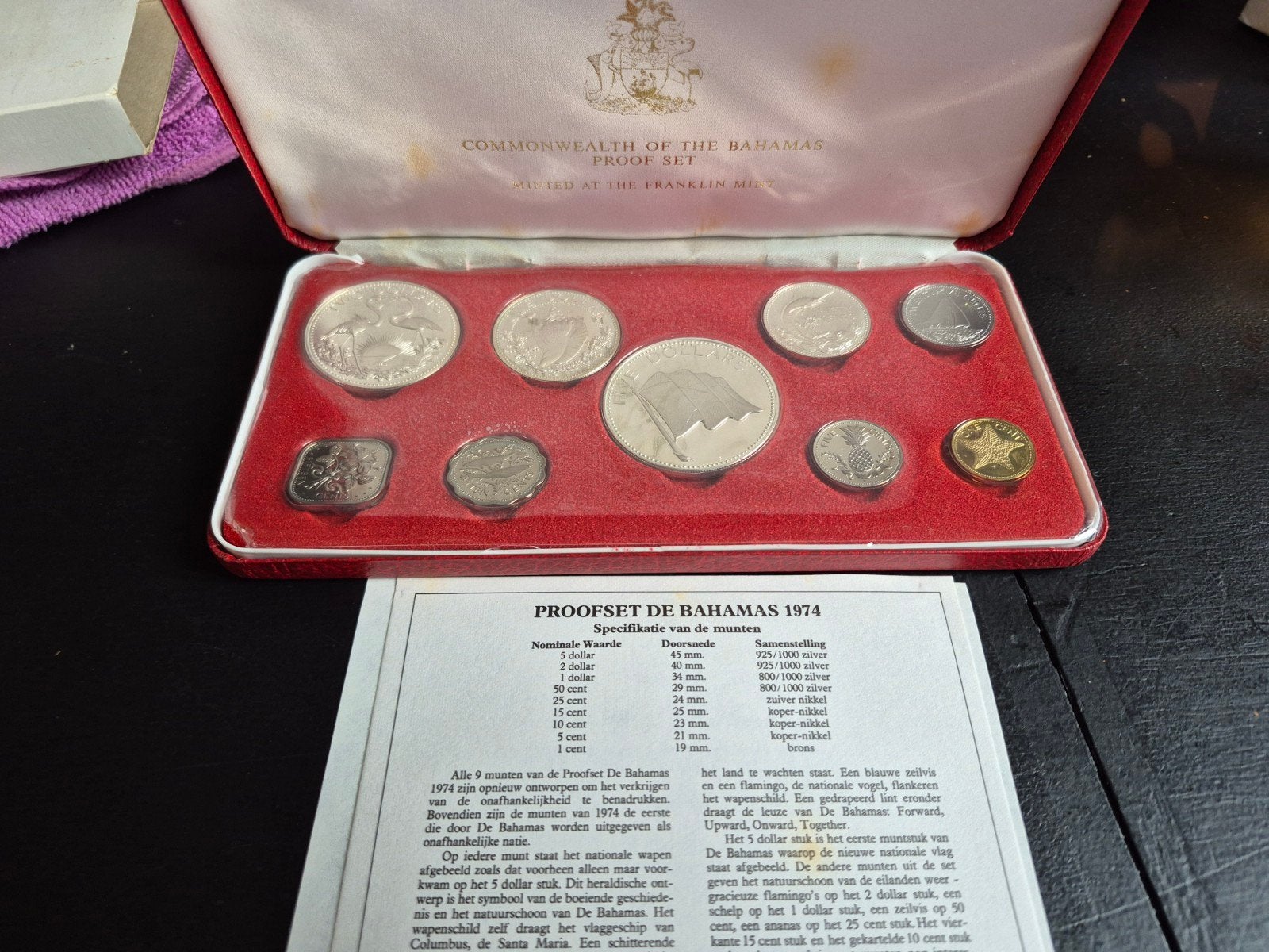 Proofset Bahama's 1974 - Complete Muntenset, Ophalen of Verzenden, Noord-Amerika, Setje, Zilver