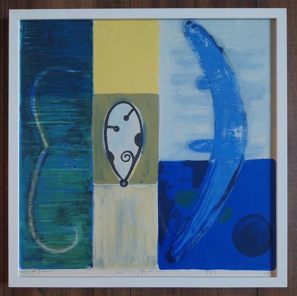 Piet Warffemius (1956) - Over de grens - Litho - 1999, Antiek en Kunst, Ophalen of Verzenden