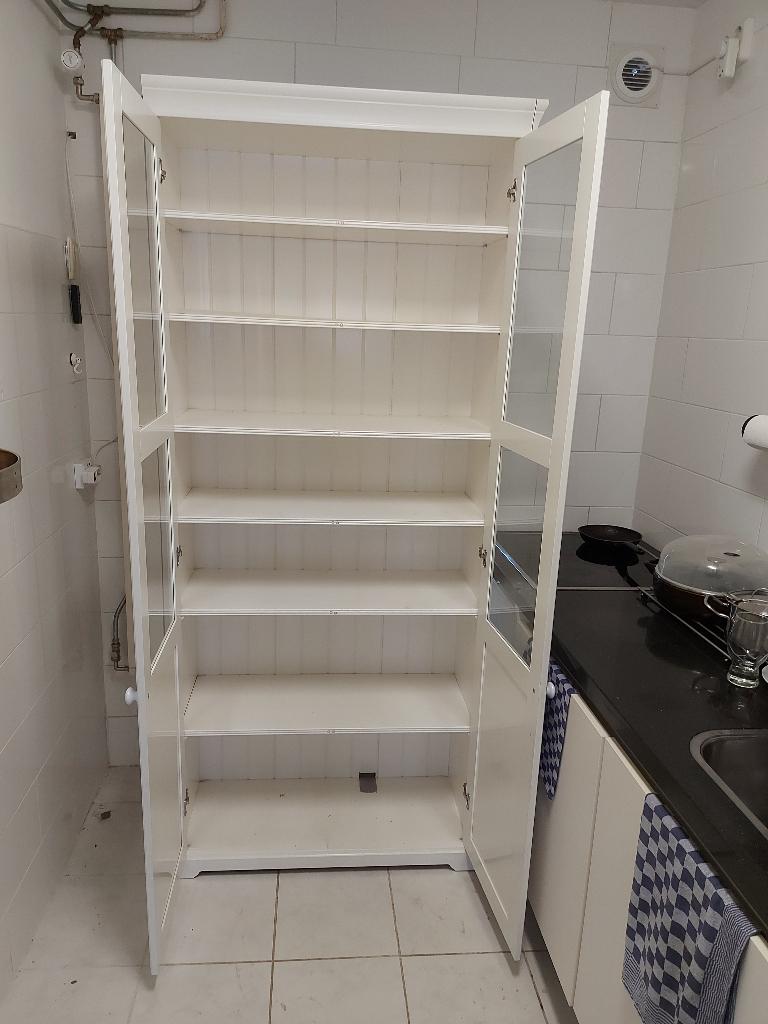 Vitrinekast wit ikea Liatorp, Ophalen, 50 tot 100 cm, 150 tot 200 cm, 25 tot 50 cm