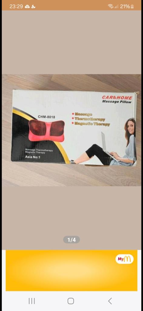 Massagekussen met warmte- en magneettherapie, Ophalen of Verzenden
