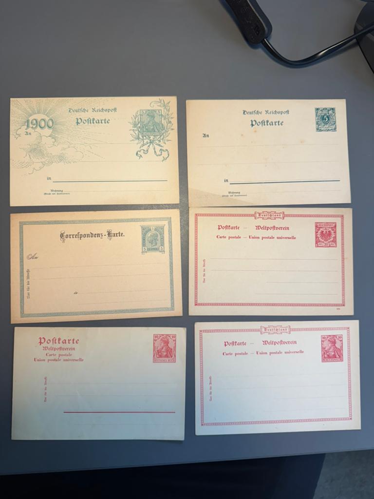 6 verschillende Postkarten van Deutsche Reichspost, Verzamelen, Militaria | Tweede Wereldoorlog, Ophalen of Verzenden, Overige soorten