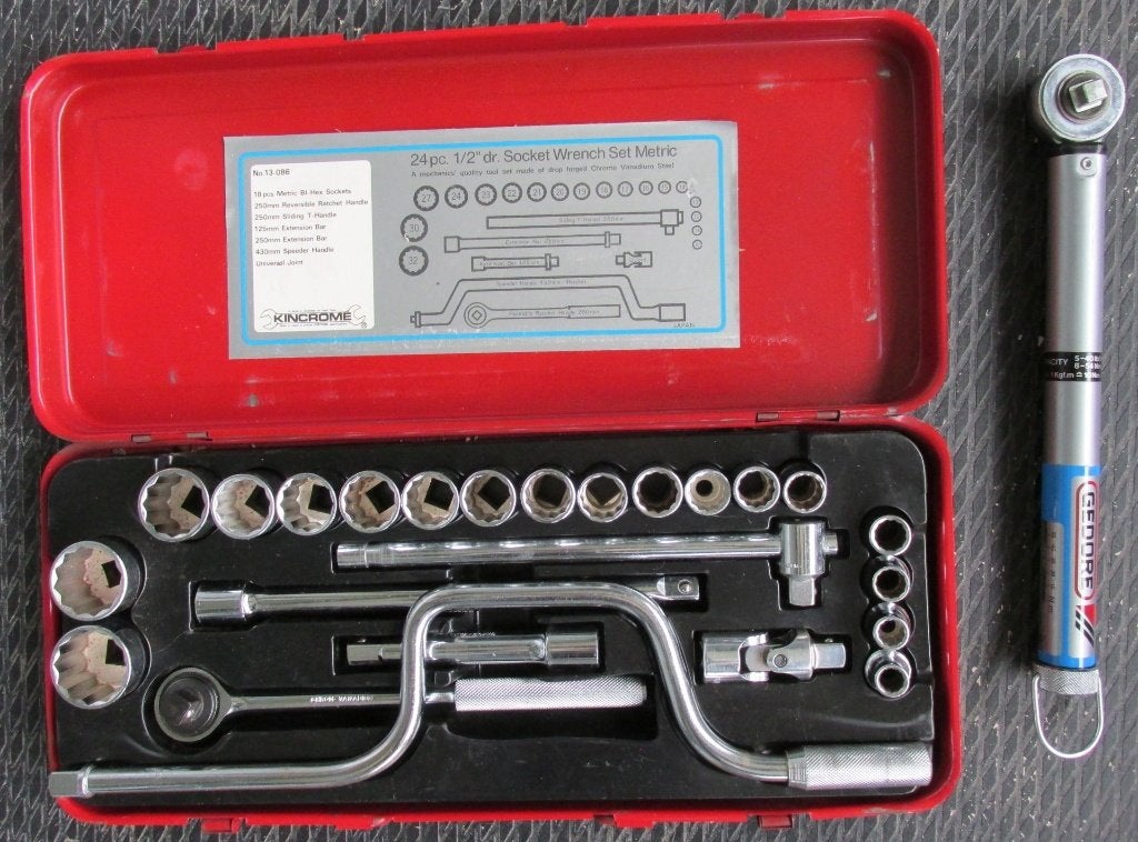 Gedore momentsleutel & Kincrome 24 dlg doppendoos (metrisch), Verzenden, Zo goed als nieuw