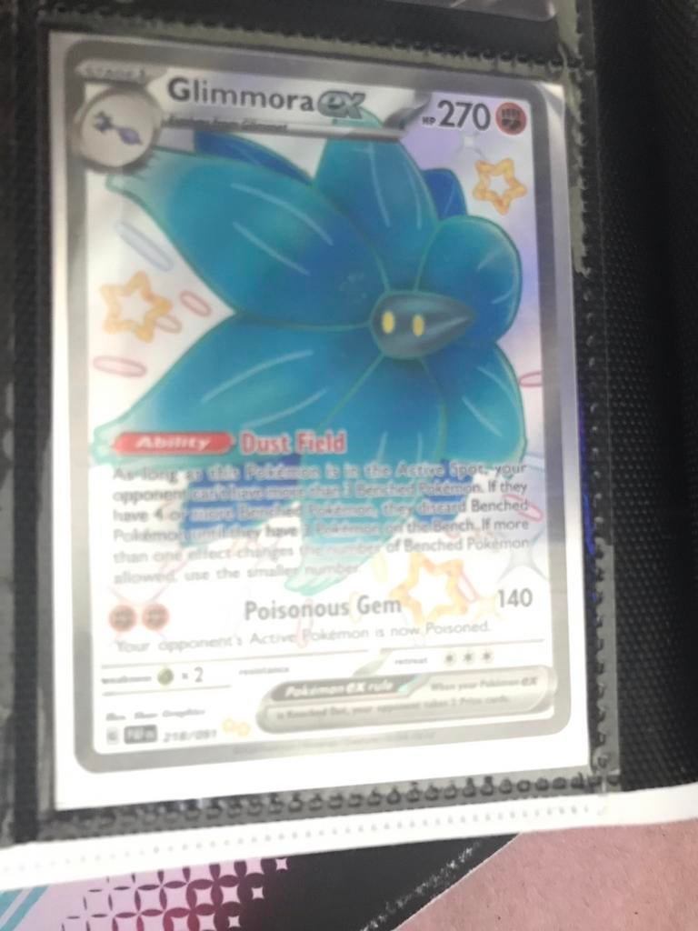 Glimmora ex Pokémon kaart 218/091, Ophalen of Verzenden, Gebruikt, Losse kaart, Foil