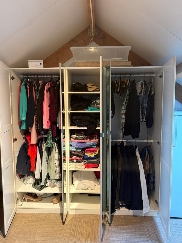 IKEA kledingkast met spiegeldeuren, Ophalen, Gebruikt, 200 cm of meer, Overige houtsoorten