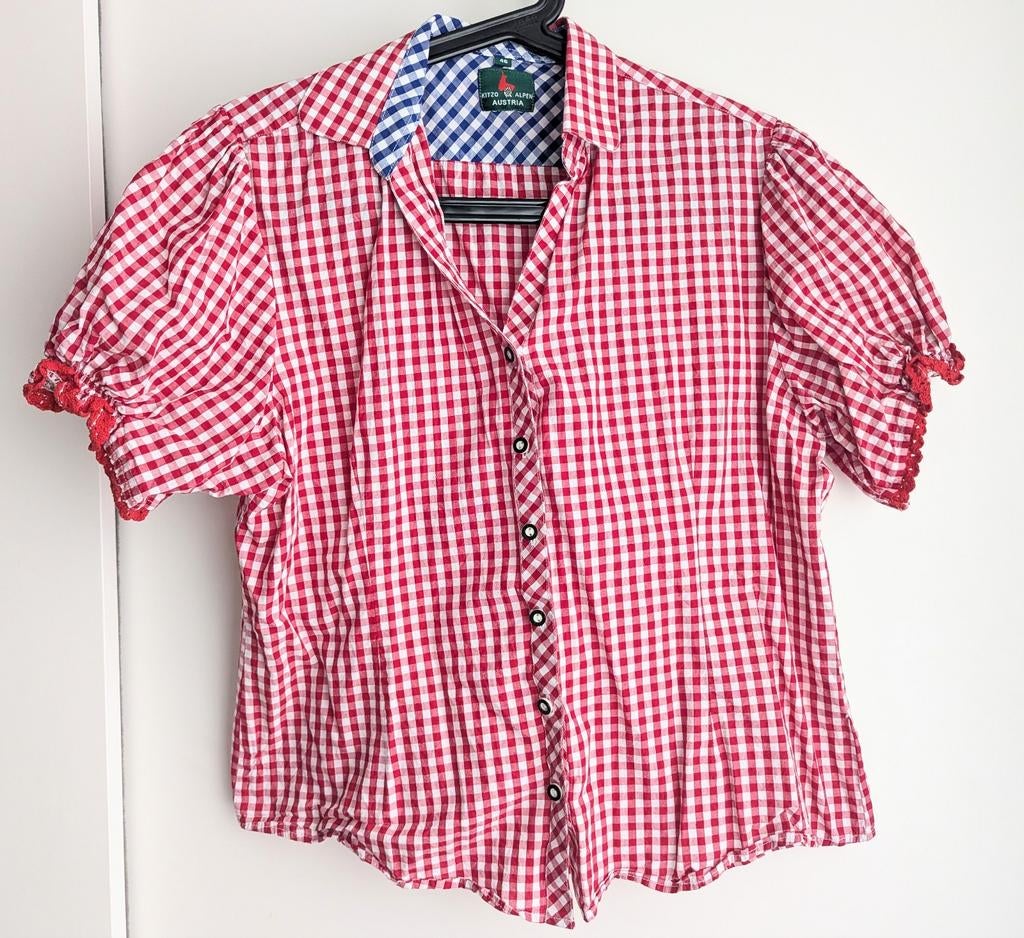 Kitzo Alpen Austria blouse maat 44 katoen, Kleding | Dames, Maat 42/44 (L), Ophalen of Verzenden, Zo goed als nieuw, Kitzo Alpen Austria