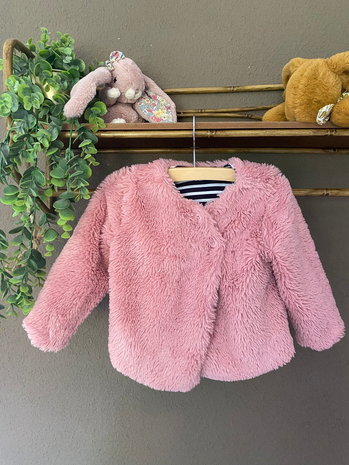 Noppies teddy jas / roze / 80, Ophalen of Verzenden, Zo goed als nieuw, Meisje, Jasje