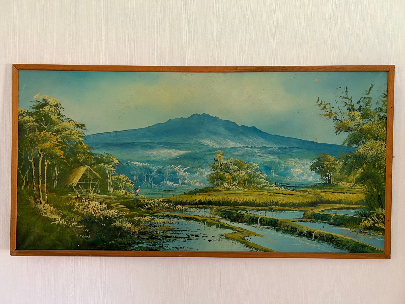 Te Koop : Schilderij Indië Indonesisch Schilderij Zie Foto, Ophalen of Verzenden