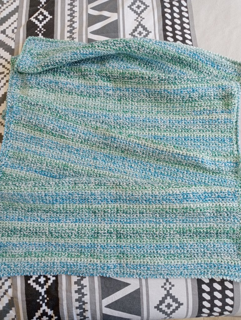 Nieuw turquoise/groen gehaakt babydeken /babykleed., Ophalen of Verzenden, Nieuw, Kraamcadeau