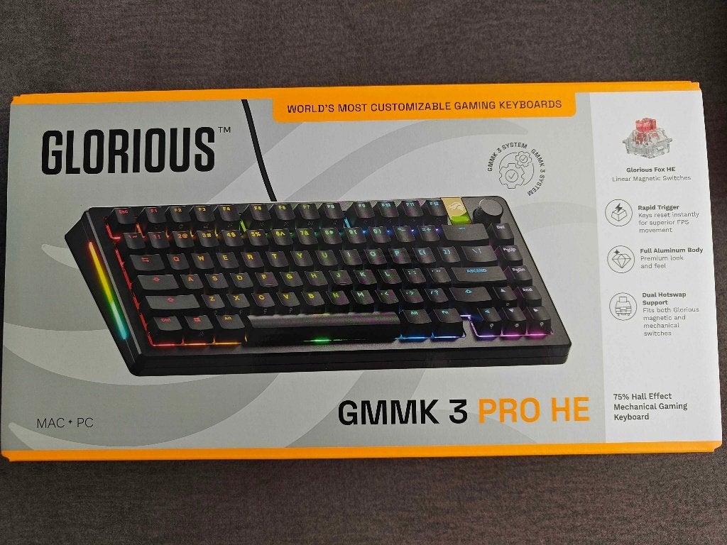 Glorious Gaming GMMK 3 PRO HE 75% Prebuilt Toetsenbord RGB, Multi-device, Nieuw, Ophalen of Verzenden, Bedraad