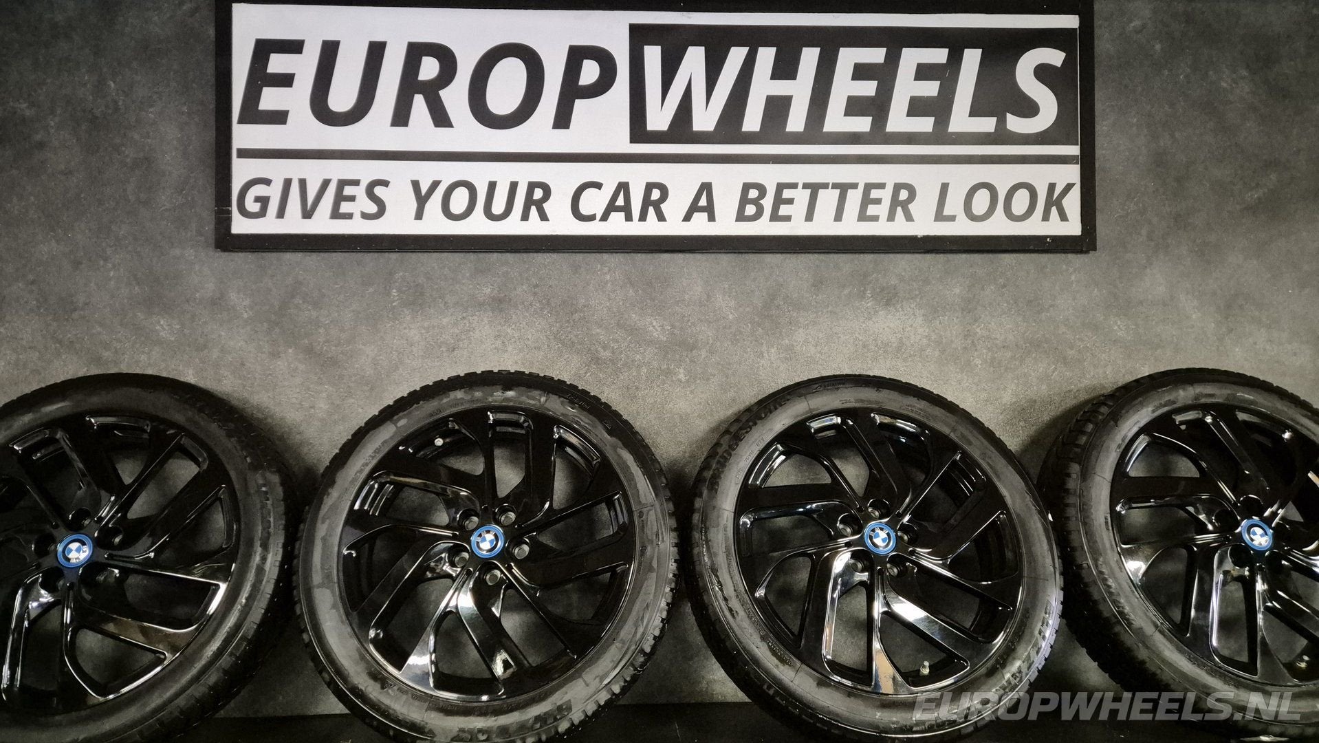 Originele BMW i3 19 inch velgen 427 winterbanden Bridgestone, 19 inch, Gebruikt, 155 mm, -