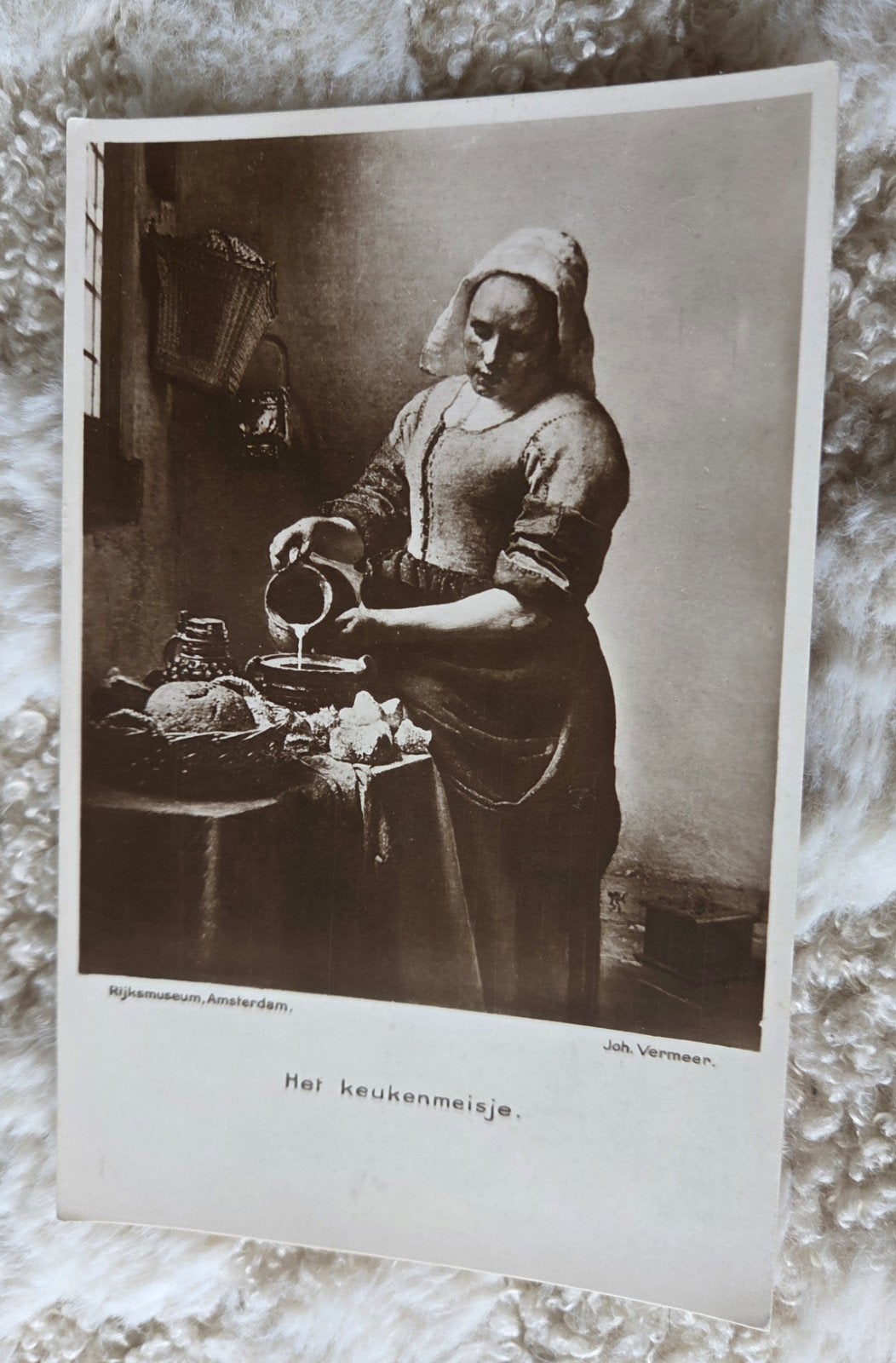 Het Melkmeisje - Johannes Vermeer, Verzenden, Voor 1920, Ongelopen, Overige thema's