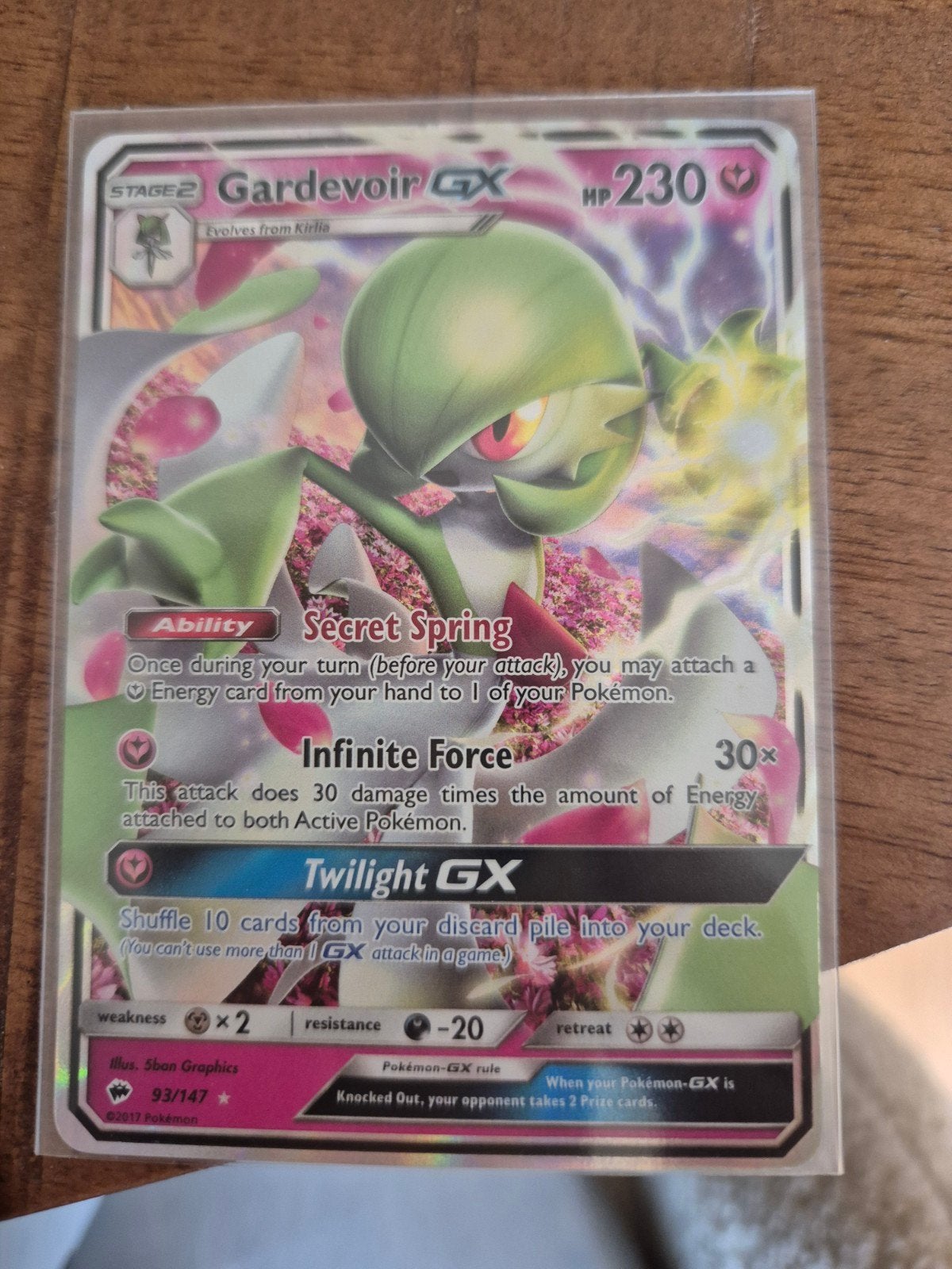 Gardevoir GX Pokémon kaart - 93/147, Ophalen of Verzenden, Gebruikt, Losse kaart