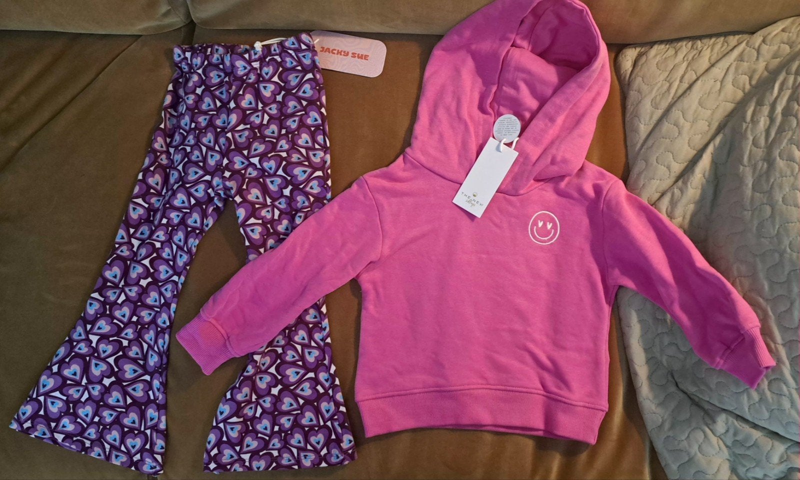 NIEUW Jacky Sue flared broek en hoodie The Nevi maat 86 / 92, Meisje, Nieuw, Ophalen of Verzenden, Setje