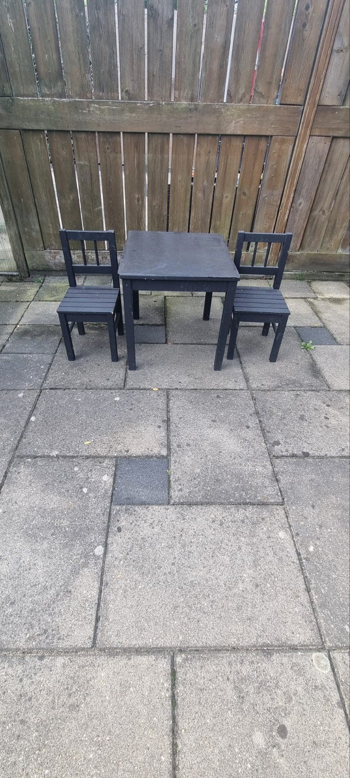Ikea kindertafel met 2 stoeltjes, zelf geschilderd, Ophalen, Gebruikt, Tafel(s) en Stoel(en)