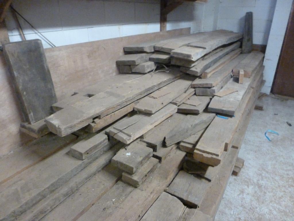 eiken balken, Doe-het-zelf en Verbouw, Hout en Planken, Ophalen, Gebruikt, Eiken, Balk