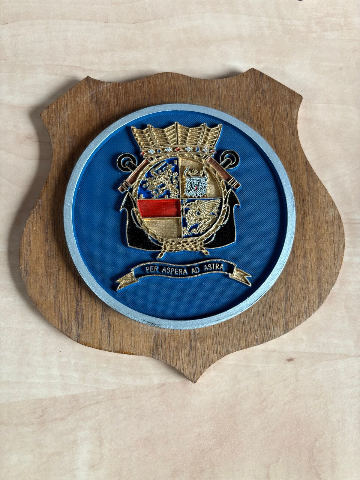 Marine schildje Hr. Ms. Hertog Hendrik, Verzenden, Marine, Nederland, Embleem of Badge