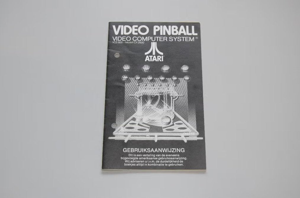 Atari 2600 : Video Pinball (alleen Nederlandse Handleiding), Gebruikt, Overige genres, 1 speler, Ophalen of Verzenden