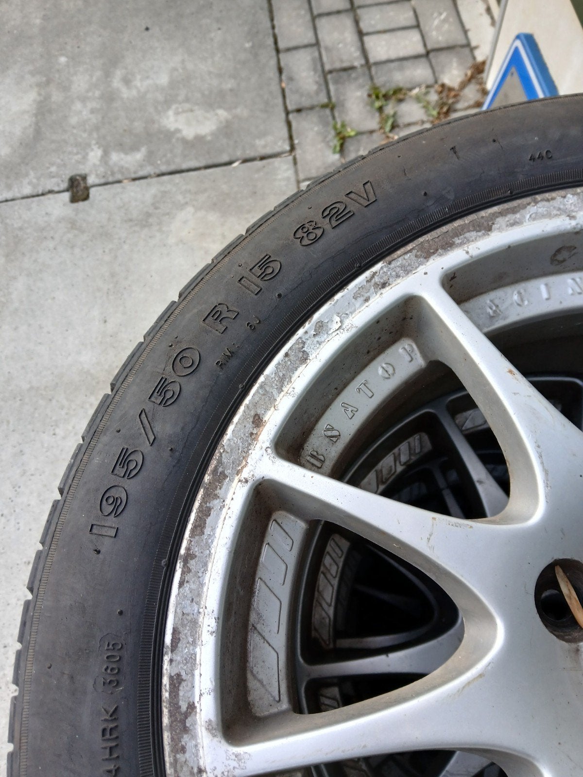 Gebruikte 15 inch velgen met zomerbanden 195/50 R15, Ophalen, USATOP RACING, Gebruikt, Onbekend