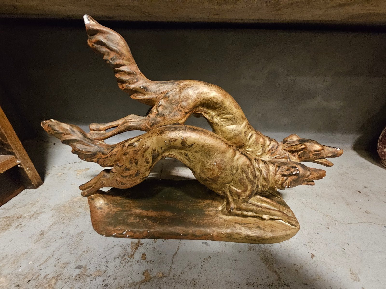 Vintage Windhonden Beeld - Decoratief Hondenbeeld, Ophalen of Verzenden