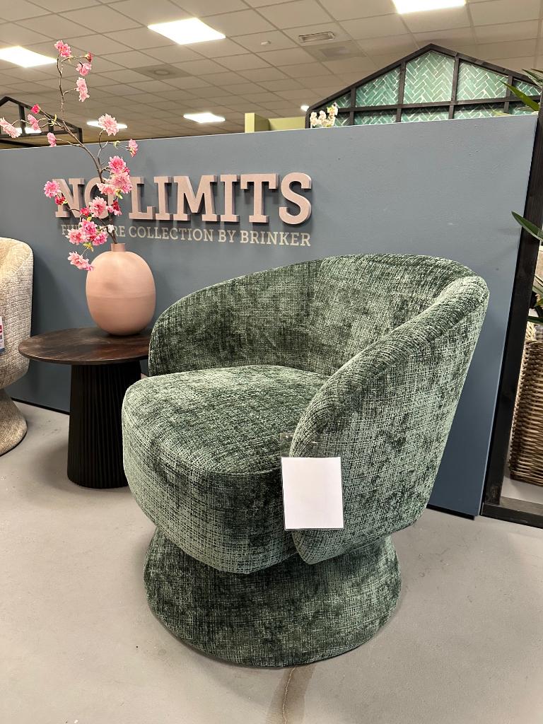 groene fauteuil draaibaar - draaibare fauteuil groen, Ophalen, Nieuw, 75 tot 100 cm, Stof