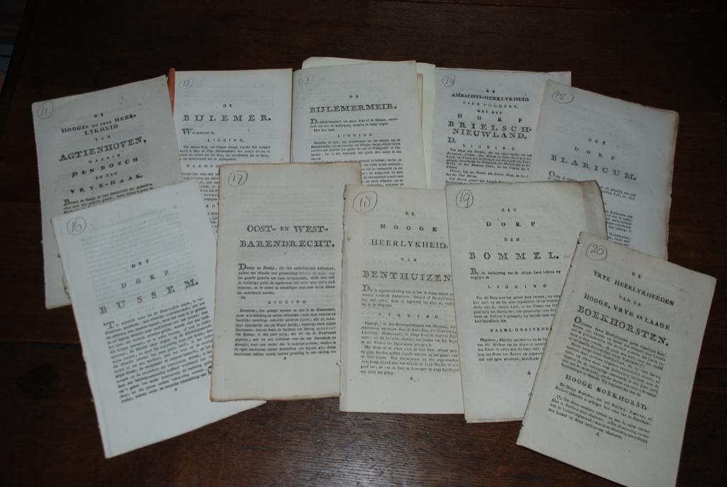 200 jaar oude beschrijvingen van diverse steden en dorpen., Ophalen of Verzenden