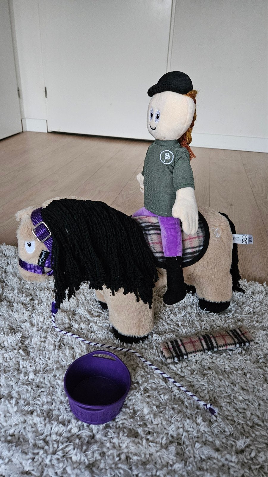 Lichtbruin paard van Crafty Ponies met instructrice, Ophalen of Verzenden, Zo goed als nieuw, Paard
