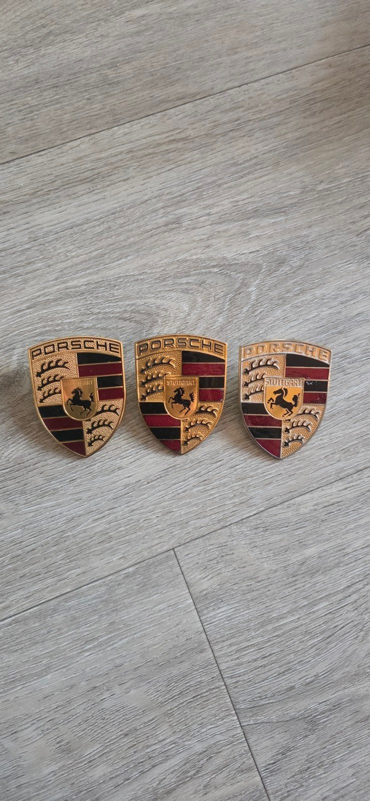 Porsche emblemen 3 verschillende types, Ophalen of Verzenden