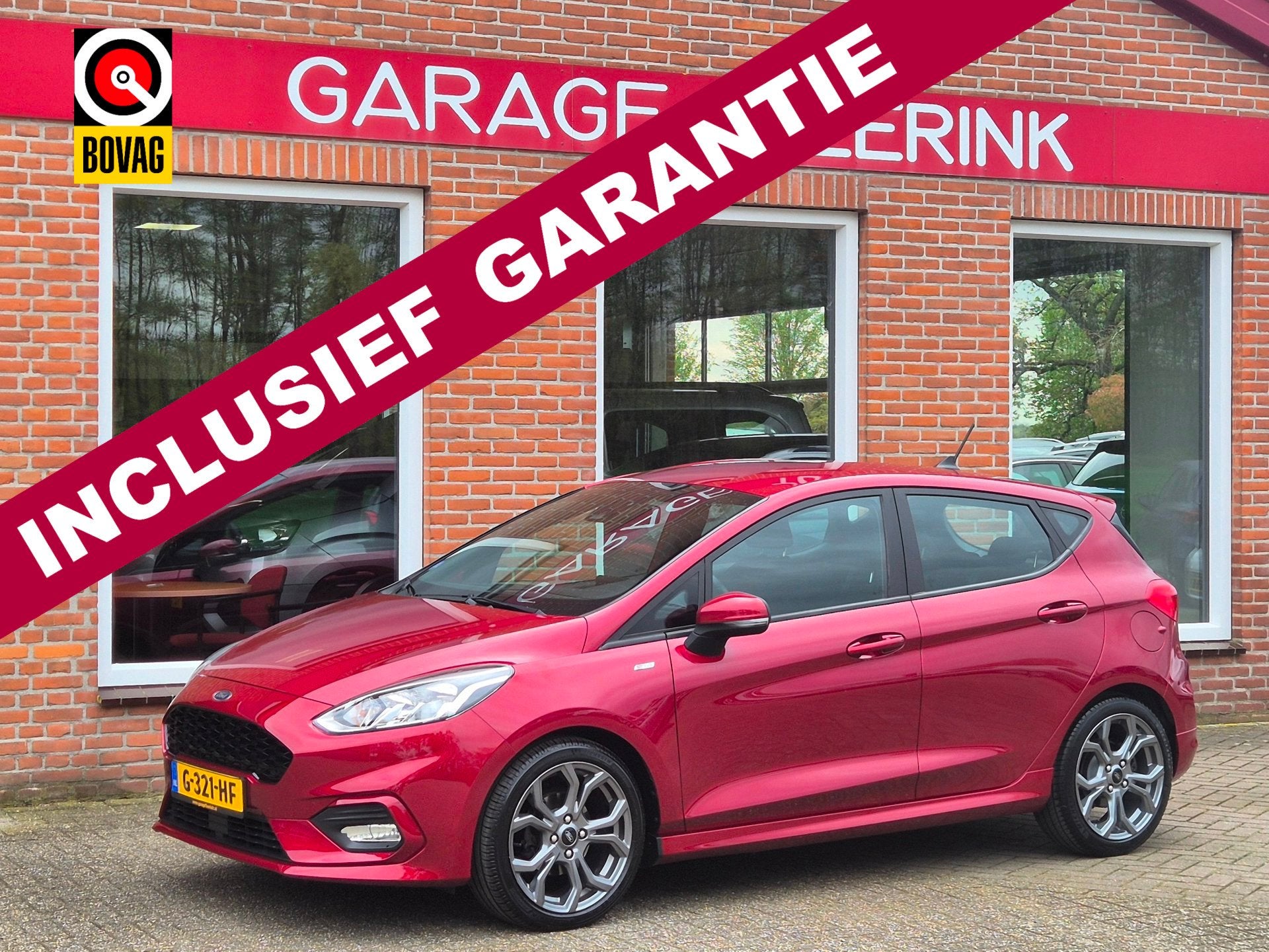 Ford Fiesta 1.0 EcoBoost ST-Line 100PK 5drs clima, cruise, n, Stof, Gebruikt, Euro 6, 580 kg
