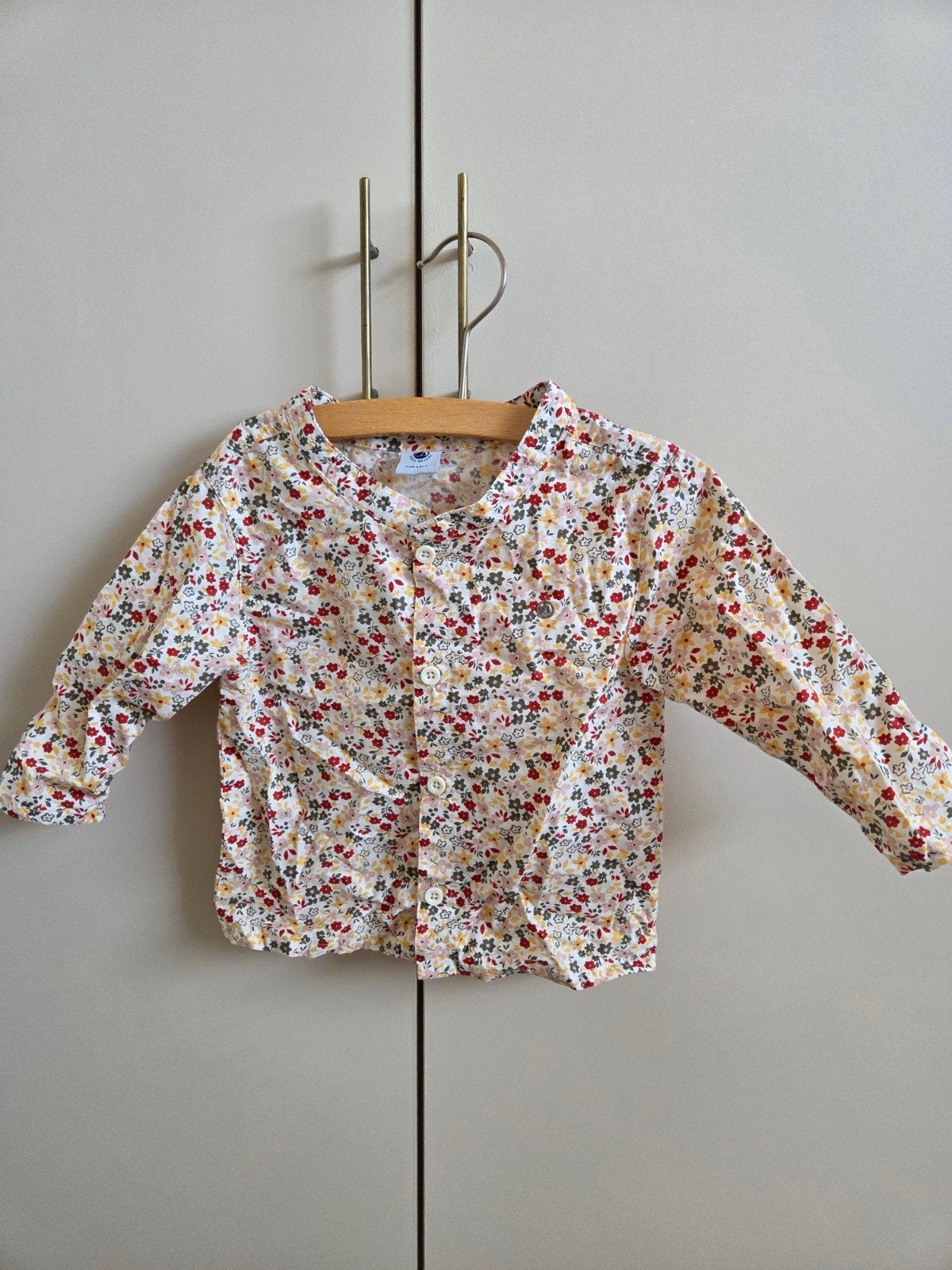 Petit Bateau bloemen blouse 18m/81cm, Ophalen of Verzenden, Nieuw, Petit Bateau, Meisje