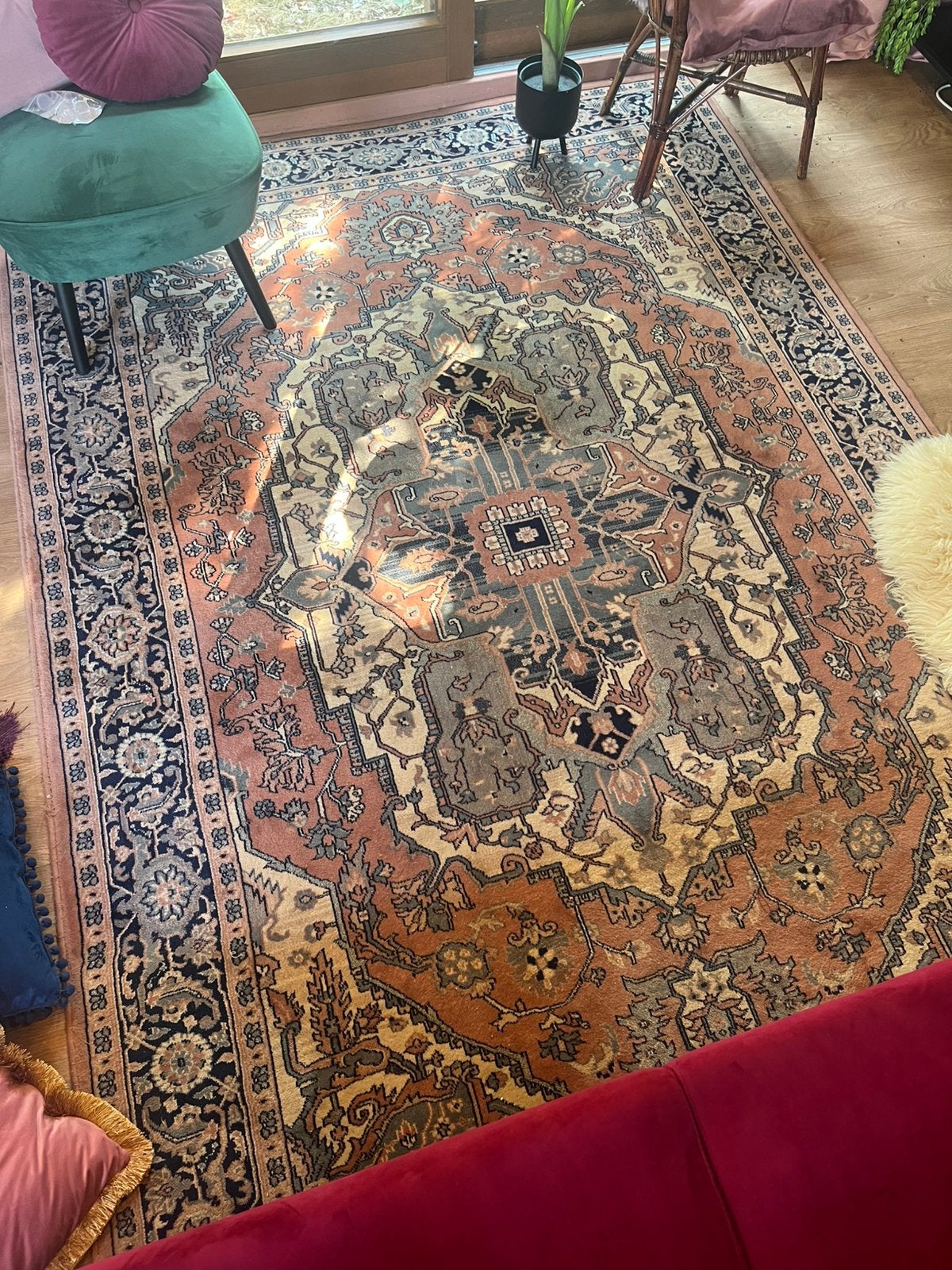 Vintage vloerkleed, Ophalen, Beige, 200 cm of meer, Zo goed als nieuw