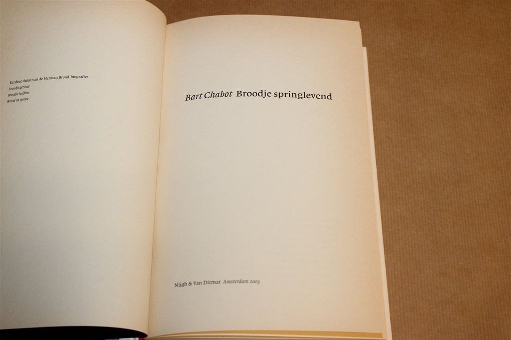 Broodje Springlevend — Bart Chabot, Verhalen, Boeken, Ophalen of Verzenden, Gelezen