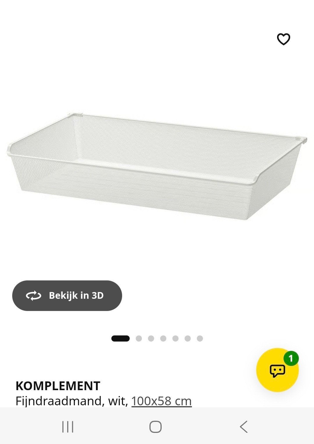 pax draadmand wit 100 58, Ophalen, 50 tot 100 cm, Zo goed als nieuw, Minder dan 100 cm