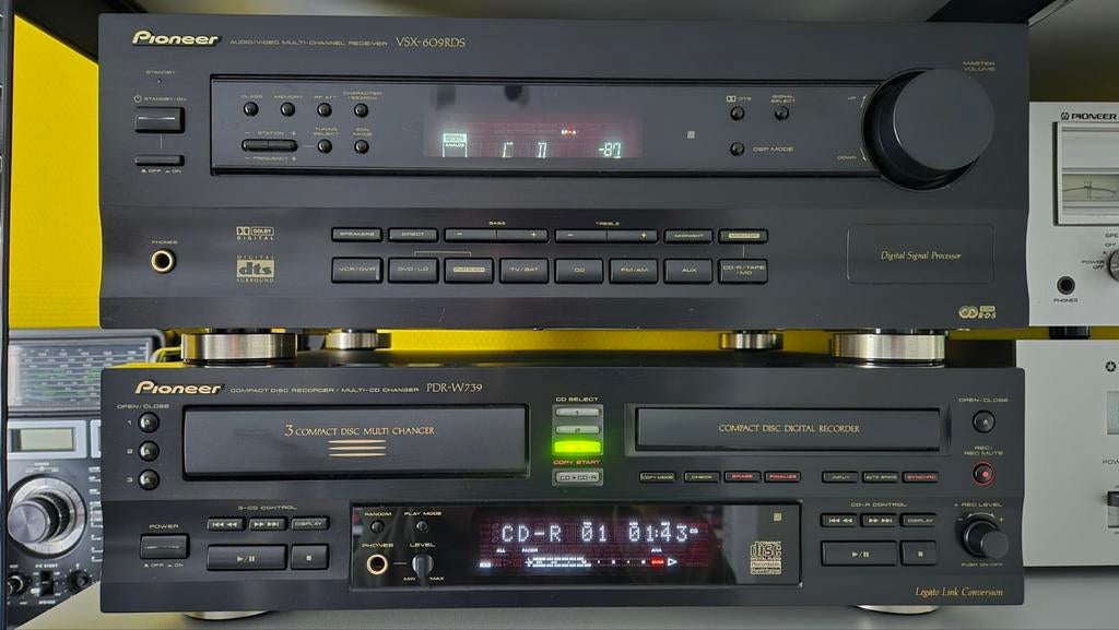 Pioneer VSX-609 receiver en PDR-W739 cd wisselaar/recorder, Ophalen, Gebruikt, Losse componenten, Pioneer