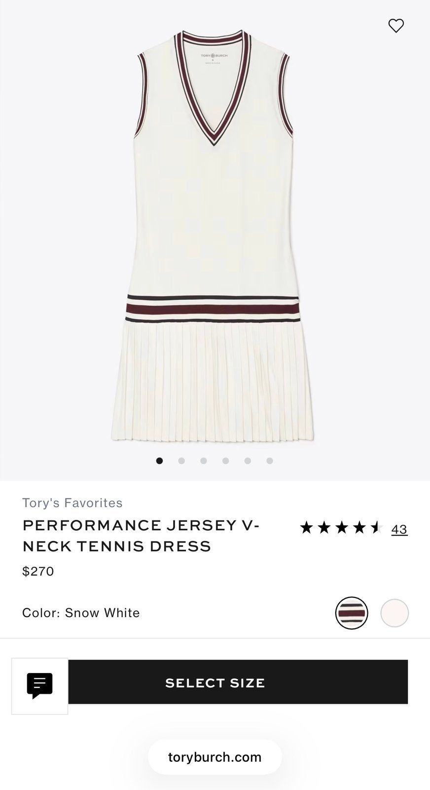 Tory Burch v-neck tennis dress maat M, Overige merken, L00, Ophalen of Verzenden, Zo goed als nieuw