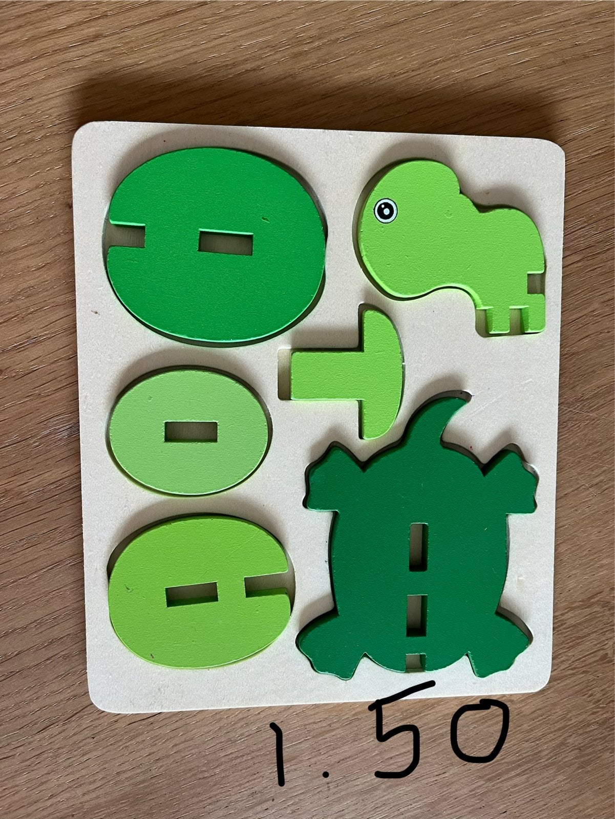 Houten Schildpad Puzzel voor Kinderen, Ophalen of Verzenden, Gebruikt, Overige typen