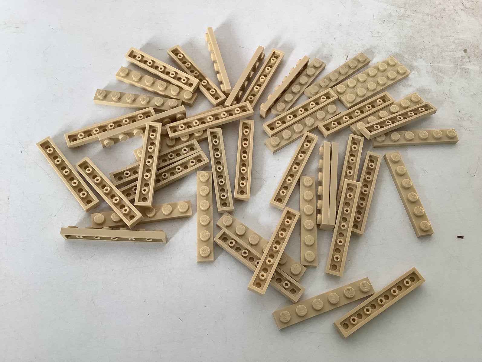 Lego plaat 1x6 beige, Ophalen of Verzenden, Gebruikt, Losse stenen, Lego