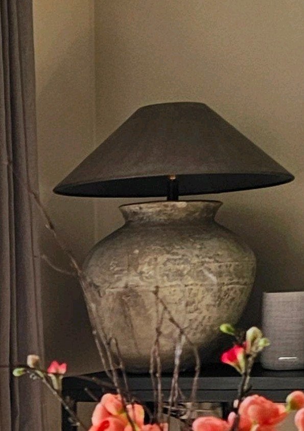 Prachtige kruiklamp met kap - Landelijke stijl, Ophalen, Grijs, Nieuw, Landelijk