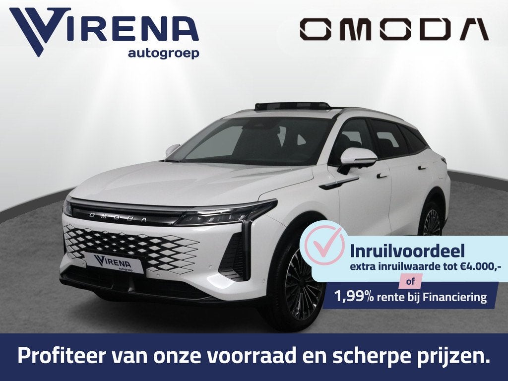 Omoda 9 SHS 1.5T-GDi SHS-P Premium - Inruilpremie € 4.000,, Auto's, Overige Auto's, Automaat, 4 cilinders, Wit, Leder