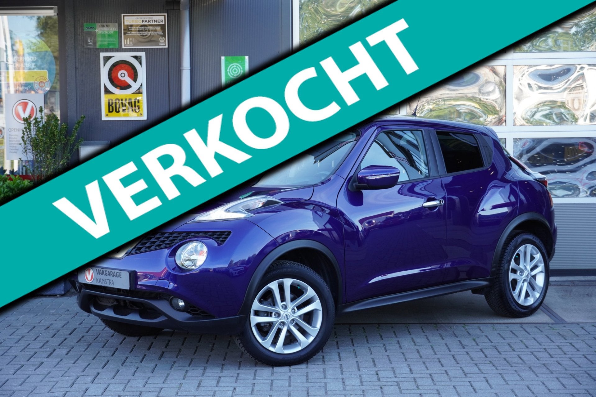Nissan Juke 1.6 N-Connecta Clima/Cruise/Navi/Camera/Trekh., Auto's, Stof, Euro 6, 4 cilinders, Blauw