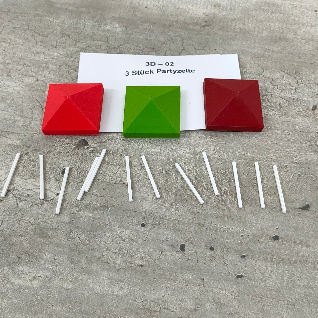 modeltrein 3D – 02  Party tenten  3D geprint, Overige merken, Gelijkstroom, Natuur, Nieuw