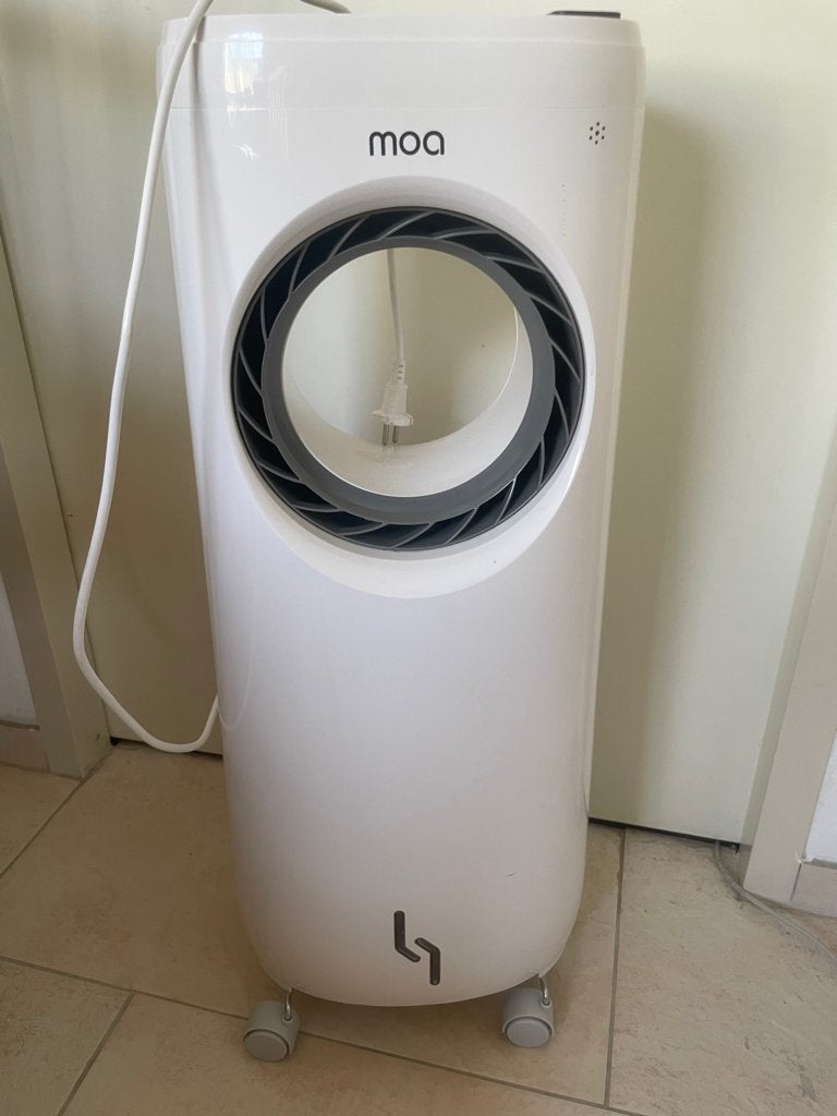 bladloze waterkoeler aircooler met afstandsbediening, Witgoed en Apparatuur, Waterkoelers, Ophalen of Verzenden, Gebruikt, Waterkoeler