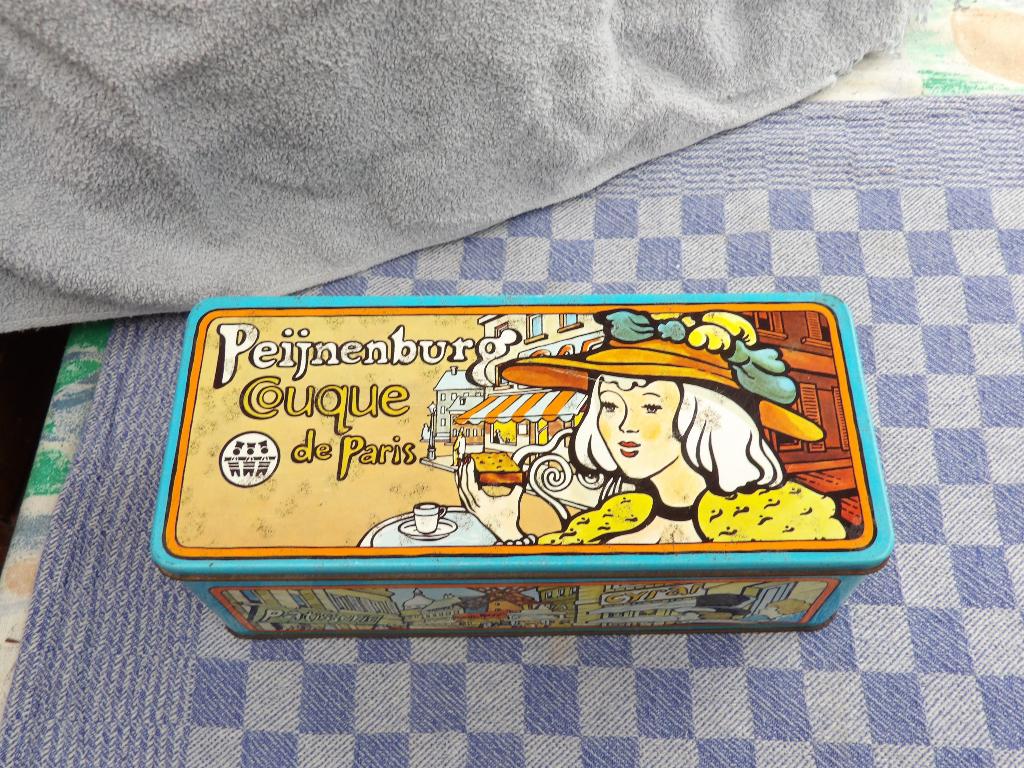 Peijnenburg blikken/ voorraaddoos ontbijtkoek/ opbergblik, Ophalen of Verzenden, Gebruikt, Overige, Overige merken
