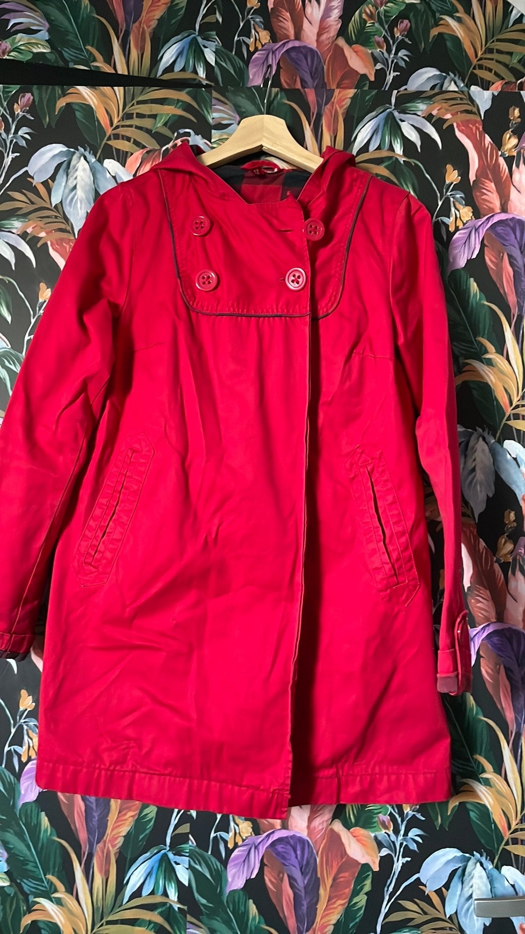H&M jas mt 36, Ophalen of Verzenden, Zo goed als nieuw, Maat 36 (S), Rood