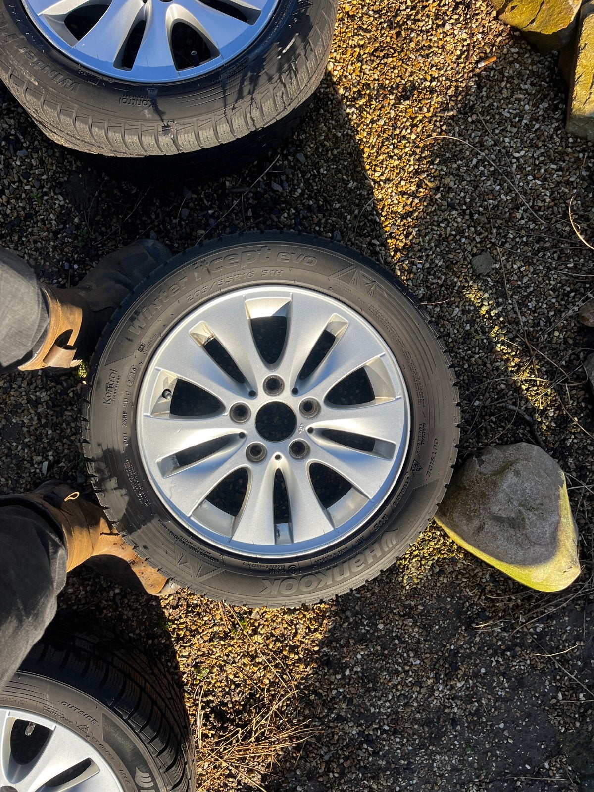 BMW originele velgen 5x120 met winterbanden, Auto-onderdelen, Banden en Velgen, Ophalen, Gebruikt, Banden en Velgen, 17 inch