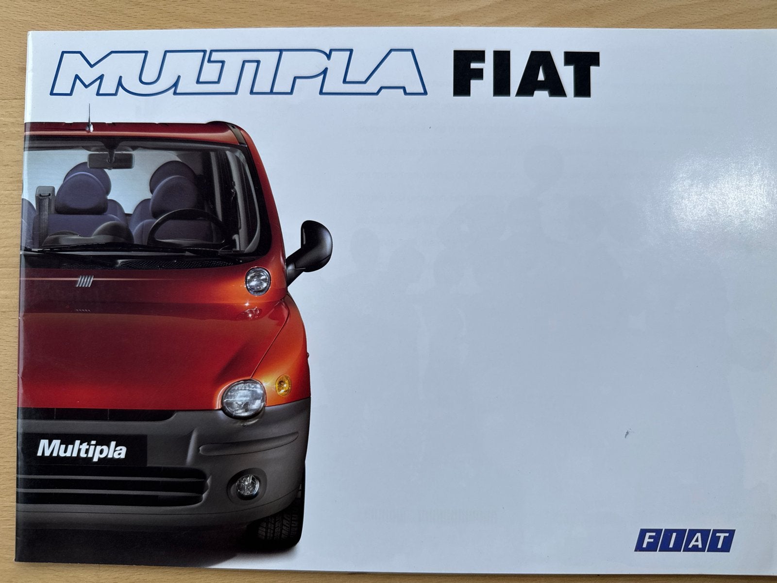 Fiat Multipla Brochure - 36 Pagina's - November 1998, Ophalen of Verzenden, Gelezen