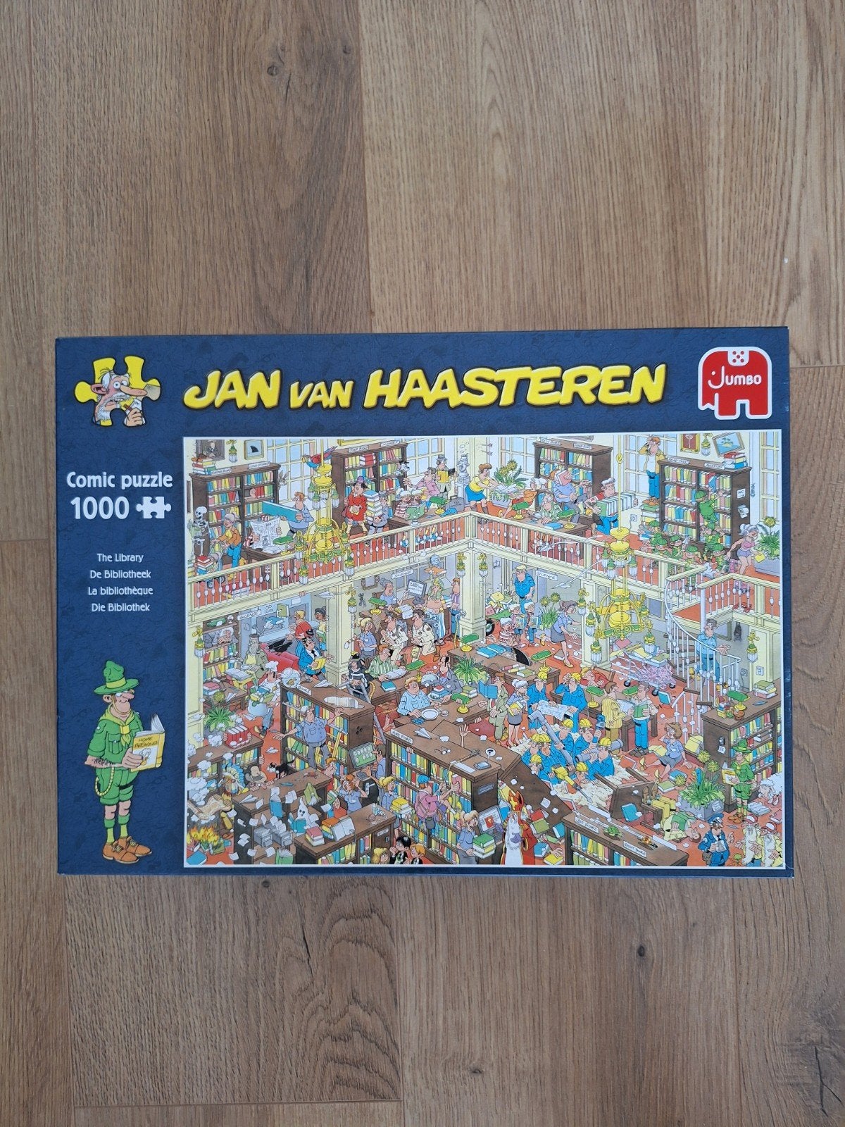 Jan van Haasteren - De bibliotheek- 1000 stukjes, Ophalen of Verzenden, 500 t/m 1500 stukjes, Gebruikt, Legpuzzel