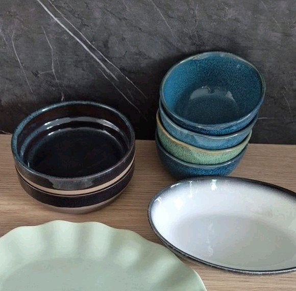 Set van 4 schalen/bakjes, Overige merken, Keramiek, Ophalen of Verzenden, Modern
