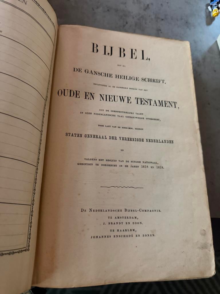 Oude Statenbijbel - 19e eeuw - Nederlandsche Bijbel-Compagni, Ophalen of Verzenden